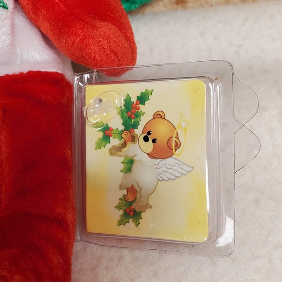 Vintage Christmas Angel Holy Bear Beanbag Plush Stuffed Animal 9" Tags 2001 - Picture 9 of 10